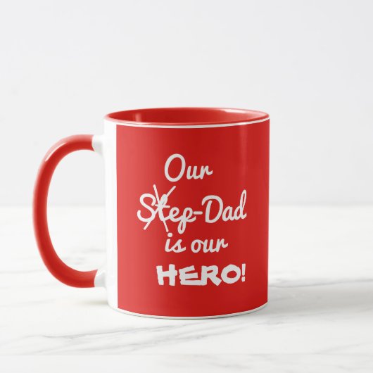 Unser Step-Vater Stepfather ist unser HERO Cooler Tasse (Links)