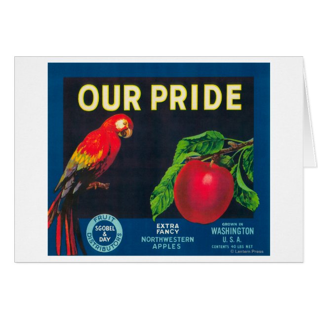 Unser Stolz-Apple-Label - der Staat in Washington (Vorderseite (Horizontal))