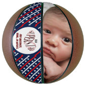 Unser Superstar Rot, Weiß und Blau Basketball (Vertikal)