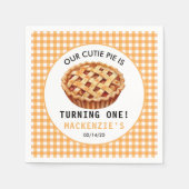 Unser Süsse Pie's 1. Geburtstag Serviette (Vorderseite)