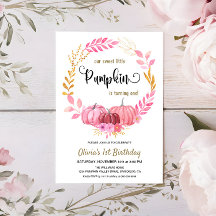 Unser süßer Pink Pumpkin 1. Geburtstag Party