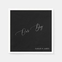 Unser Tagescocktail B/W Hochzeitscocktail Serviette