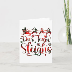 Unser Team bezwingt Weihnachten Santa Rentiere Bür Karte