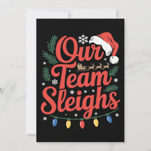 Unser Team fährt Weihnachten Santa Rentierlichter Einladung