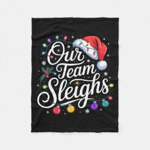 Unser Team räumt Weihnachtslichter Rote Weihnachts Fleecedecke