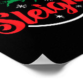 Unser Team Sleighs Weihnachtsfamilie Pajama Xmas H Poster (Ecke)