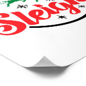 Unser Team Sleighs Weihnachtsfamilie Pajama Xmas H Poster (Ecke)