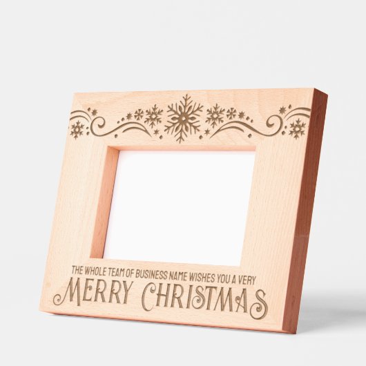 Unser Team wünscht Ihnen ein frohes Weihnachtsgesc Geätzte Rahmen (Links)