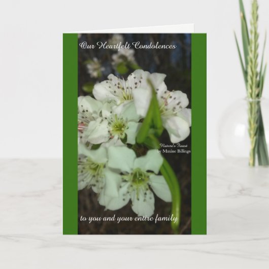 Unser tief empfunden Beileid Karte (Vorderseite)