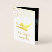 Unser tiefstes Beileid Gold Foil Dove for Peace Folienkarte (Vorderseite)
