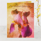 Unser tiefstes Beileid Iris Karte (Gelbe Blume)