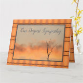 Unser tiefstes Beileid Karte (Gelbe Blume)