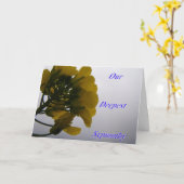 Unser tiefstes Beileid Karte (Gelbe Blume)