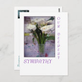 Unser tiefstes Beileid Postkarte (Vorne/Hinten)
