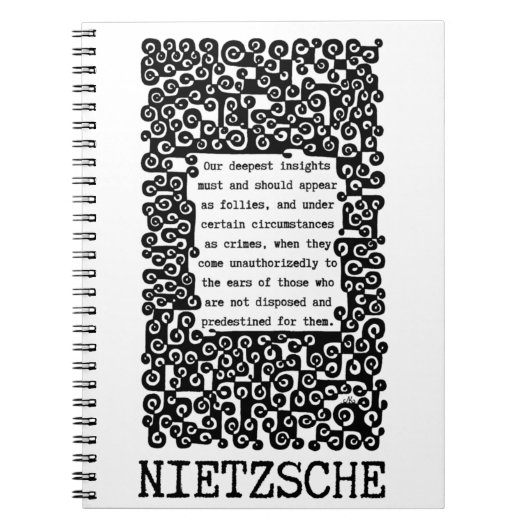Unser tiefstes INSIGHTS-Zitat von Nietzsche Notizblock (Vorderseite)