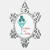 Unser trinkender Verein hat eine Bunco Schneeflocken Zinn-Ornament (Rechts)