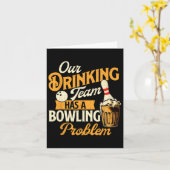 Unser Trinkteam hat ein Problem mit dem Bowling -  Karte (Gelbe Blume)