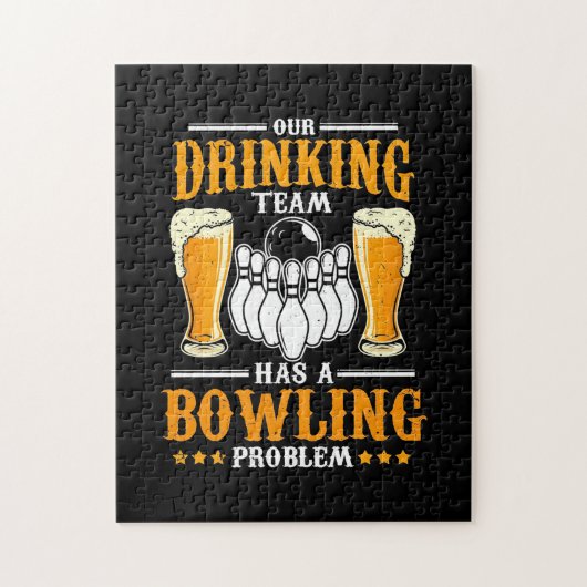 Unser Trinkteam hat ein Problem mit dem Bowling Puzzle (Vertikal)