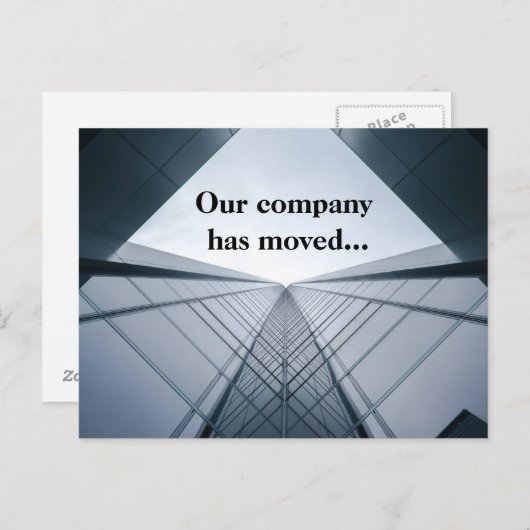 Unser Unternehmen hat die Änderung der Geschäftsad Ankündigungspostkarte (Vorne/Hinten)