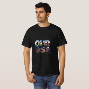Unser USA-Wahrzeichen-Typografie-T-Shirt T-Shirt