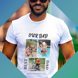 Unser Vater Best Vater Foto Collage personalisiere T-Shirt