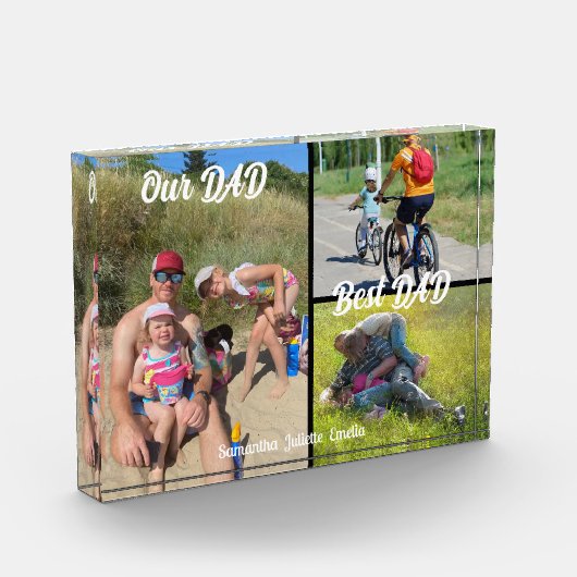 Unser Vater Bester Vater 3 Foto Collage Display Bl (Links)