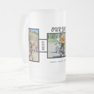 Unser Vater Bester Vater Foto-Collage Personalisie Mattglas Bierglas