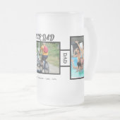 Unser Vater Bester Vater FotoCollage Personalize V Mattglas Bierglas (VorderseiteRechts)