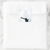 Unser Vater betet die klassische heilende Liebe Quadratischer Aufkleber (Tasche)