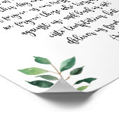 Unser Vater Christliches Gebet Druckkalligraphie Poster (Ecke)