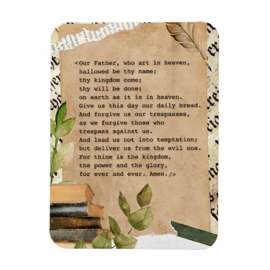 Unser Vater ... Das Gebet des Herrn Magnet (Vertikal)