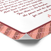 Unser Vater, das Gebet des Herrn Poster (Ecke)