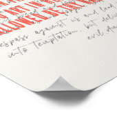 Unser Vater, das Gebet-Poster des Herrn Poster (Ecke)