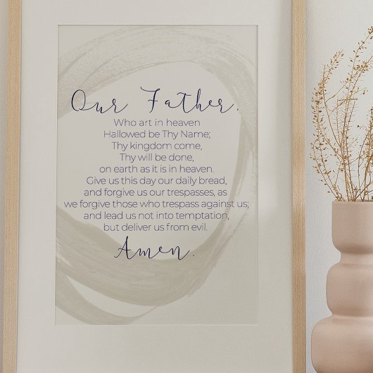 Unser Vater, die Kunst des Gottesgebet Poster