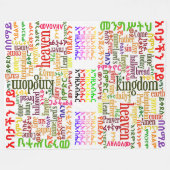 Unser Vater-Gebet in Amharic የአባታችንሆይጸሎት Fleecedecke (Vorderseite (Horizontal))