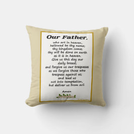 Unser Vater Gebet Matthew 6:9-13 Bibelpolster Kissen