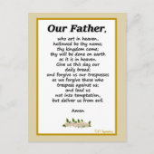 Unser Vater Gebet Matthew 6:9-13 Postkarte (Vorderseite)