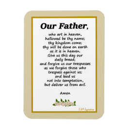 Unser Vater Gebet Matthew 6:9 Flexible Magnet