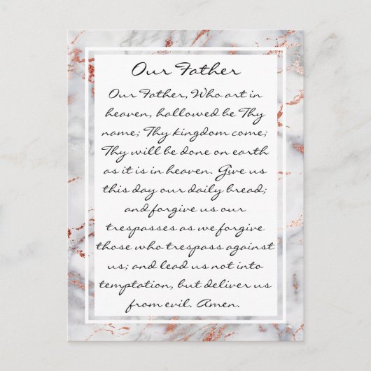 Unser Vater Gebet religiöse Postkarte (Vorderseite)