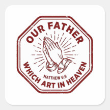 Unser Vater Herrengebet Matthäus 6:9 Roter Stempel