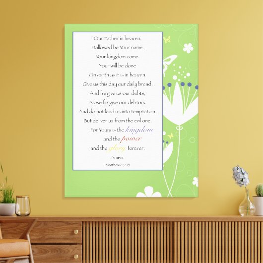 Unser Vater im Himmel 11"x14" überzogene Leinwand (Insitu (Wohnzimmer))