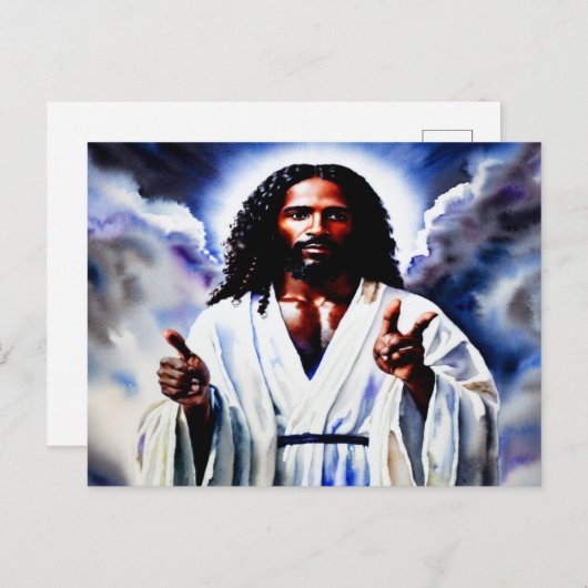 Unser Vater im Himmel Wasserfarbe Postkarte (Vorne/Hinten)