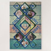 Unser Vater ist die beste Vater-Holzfotografie Puzzle (Vertikal)