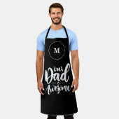 Unser Vater ist wahnsinnig schwarz-weiß Schürze (Getragen)