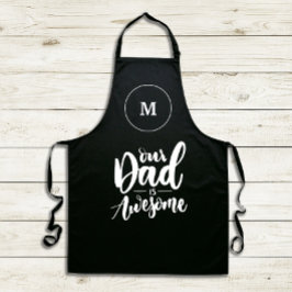 Unser Vater ist wahnsinnig schwarz-weiß Schürze