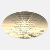Unser Vater Psalm 23 Ovaler Aufkleber (Vorderseite)