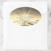 Unser Vater Psalm 23 Ovaler Aufkleber (Tasche)