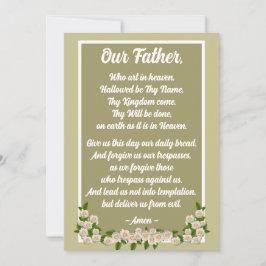 Unser Vatergebet Matthew 6:9-13 Gold Card Feiertagskarte