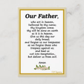 Unser Vatergebet Matthew 6:9-13 Karte (Vorderseite)