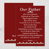 Unser Vatergebet Matthew 6:9-13 Karte (Vorne/Hinten)